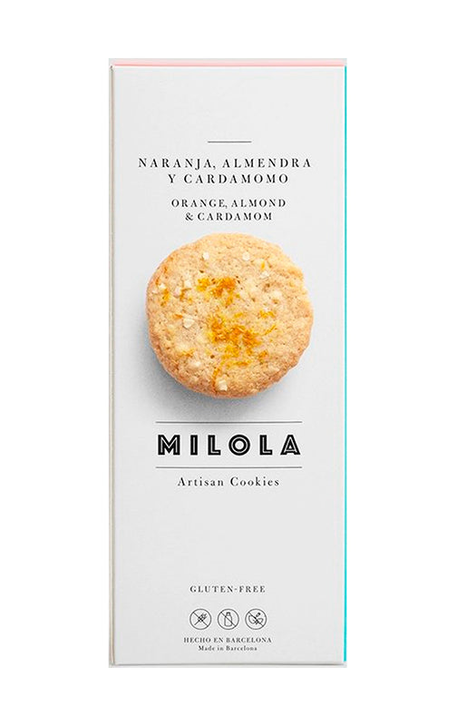 Galletas artesanas naranja, almendra y cardamomo Milola 160g